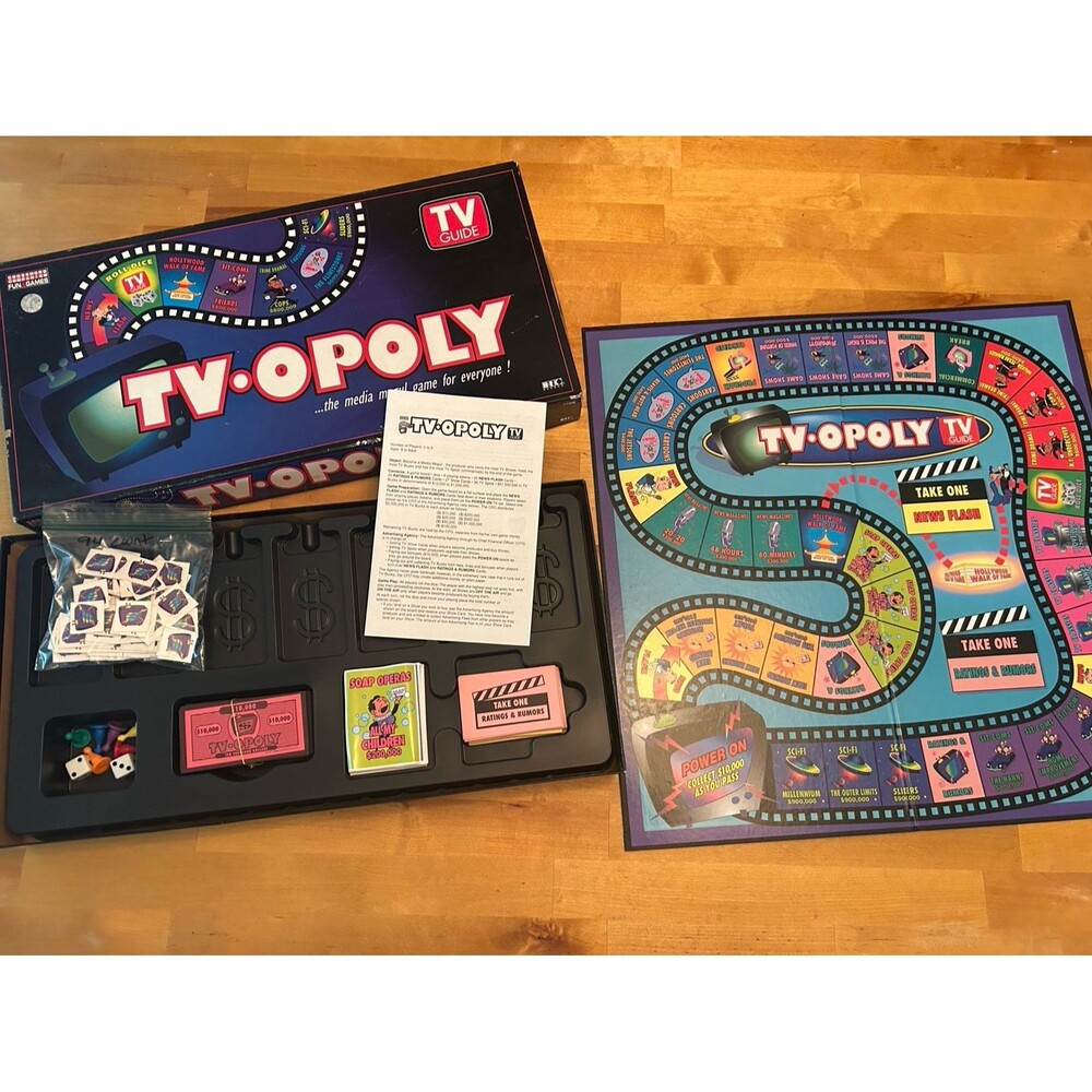 TV-Opoly Retro TV Guide Family Board Game